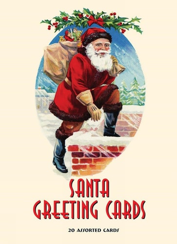 Santa Greeting Cards: 20 Assorted Cards in Deluxe Tin